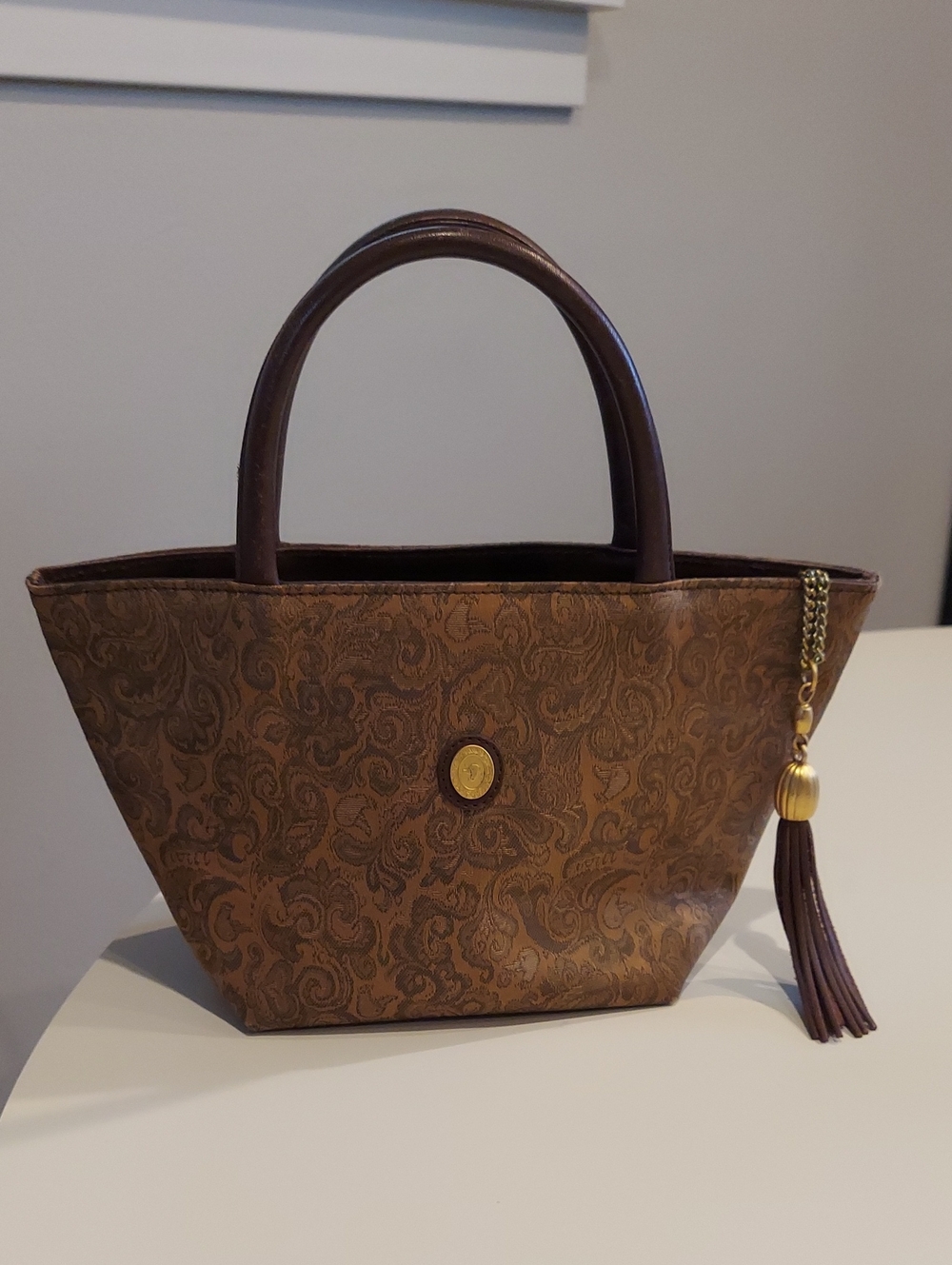 Vintage Gentleman Duck Brown Paisley Tote Bag